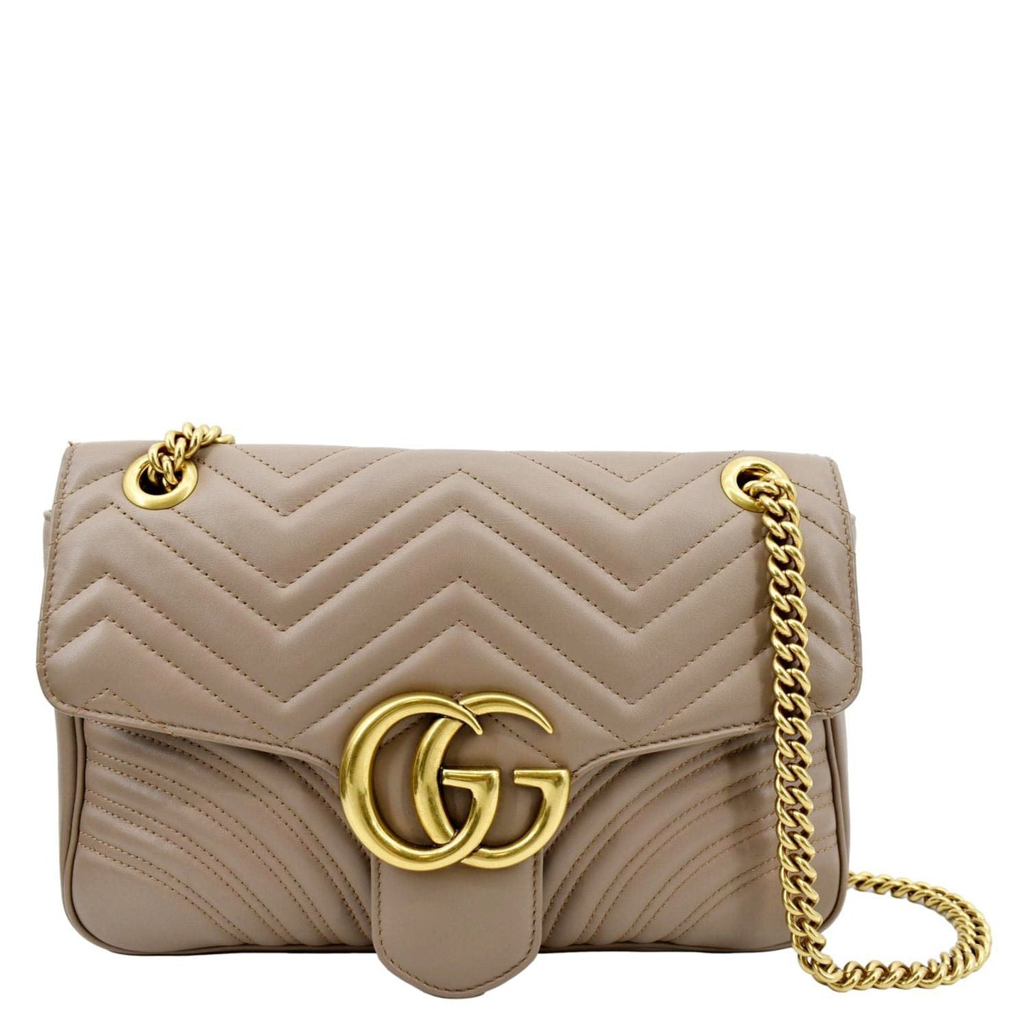GUCCI GG Marmont Medium Matelasse Shoulder Bag Dusty Pink 443496