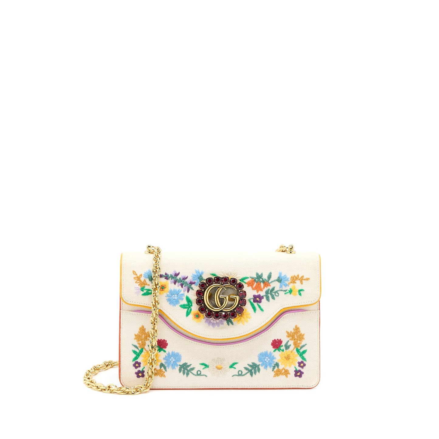 Gucci Crossbody Multicolour Print Fabric White