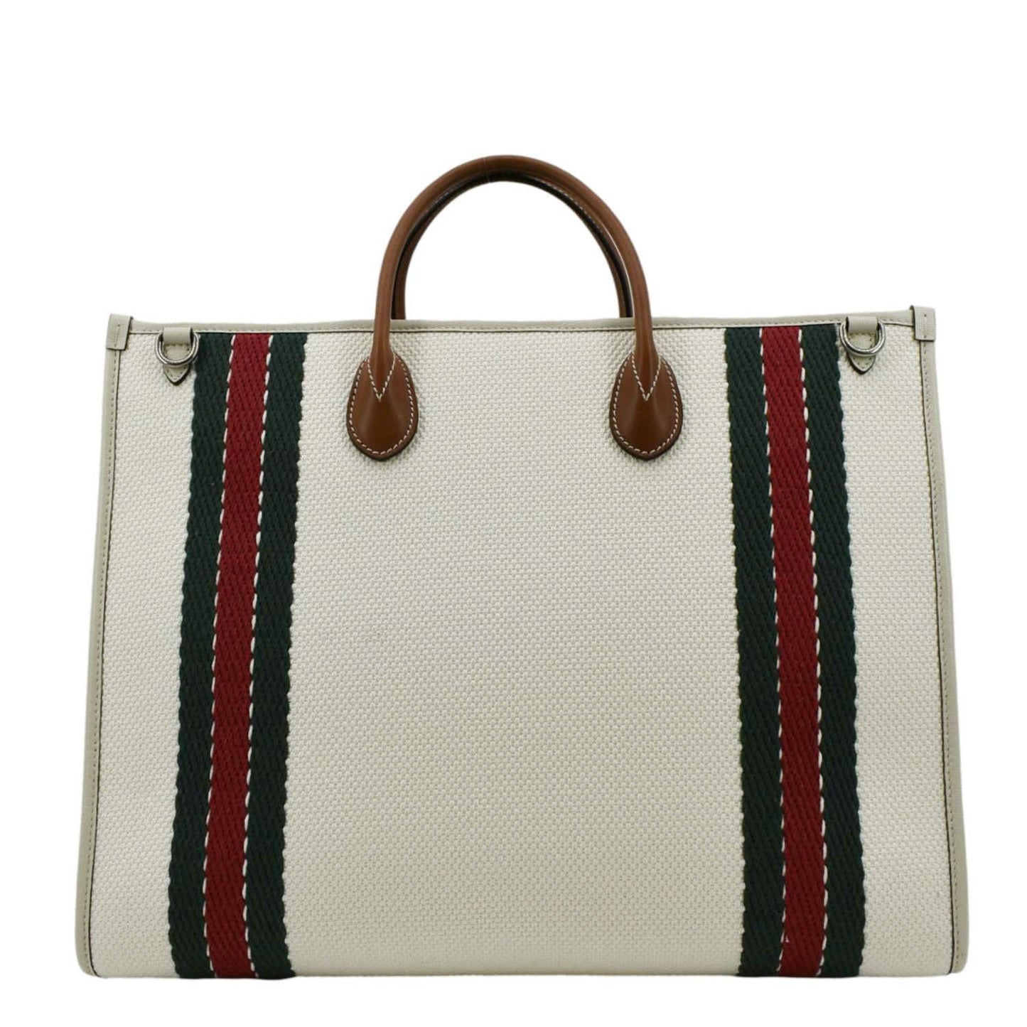 GUCCI GG Interlocking Canvas Web Shoulder Bag White 701733