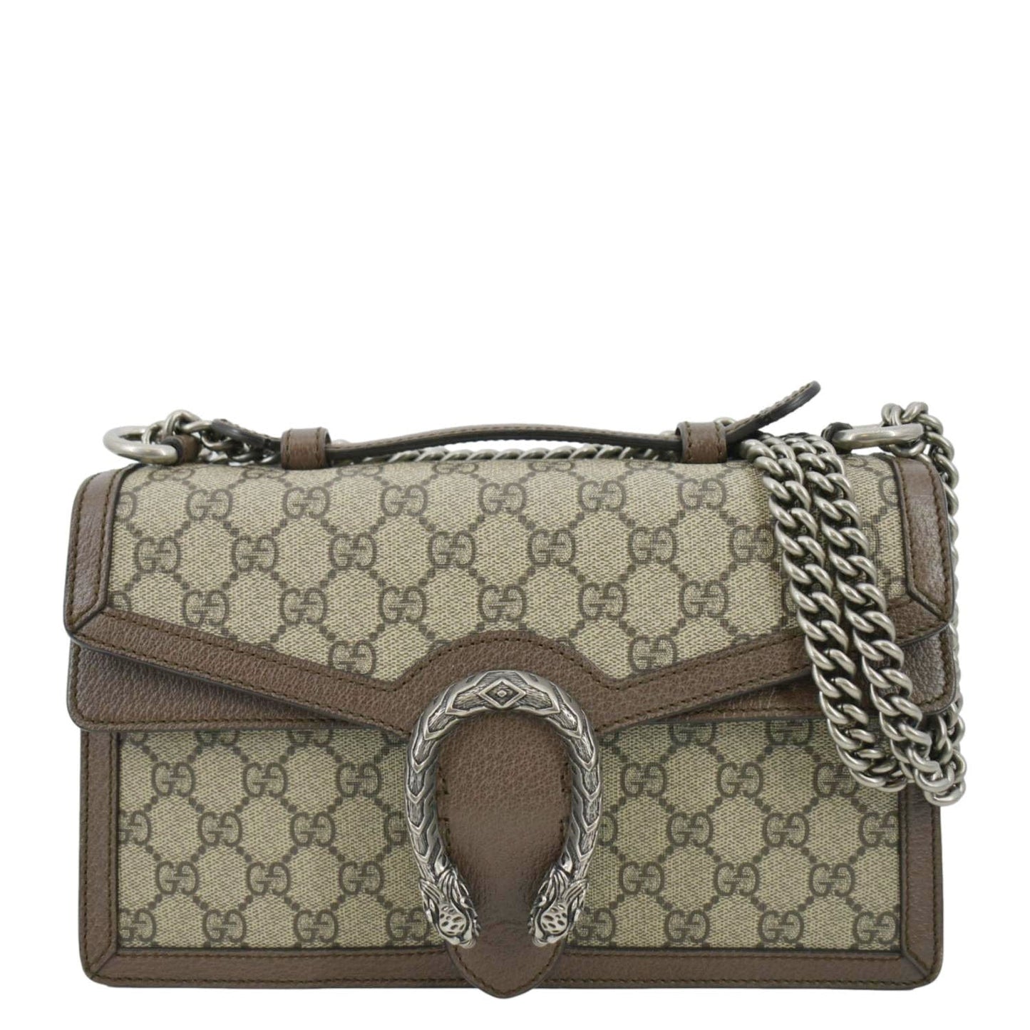 GUCCI Dionysus GG Supreme Top Handle Shoulder Bag Beige 621512