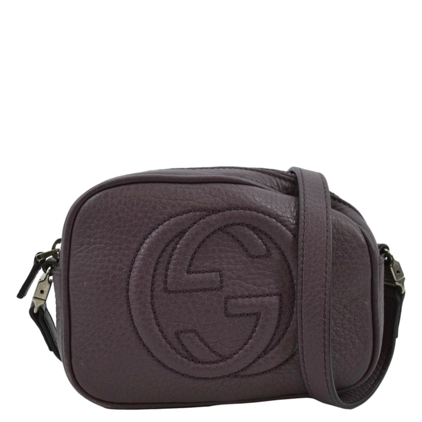GUCCI Soho Disco Leather Crossbody Bag Peonia Flower 355202