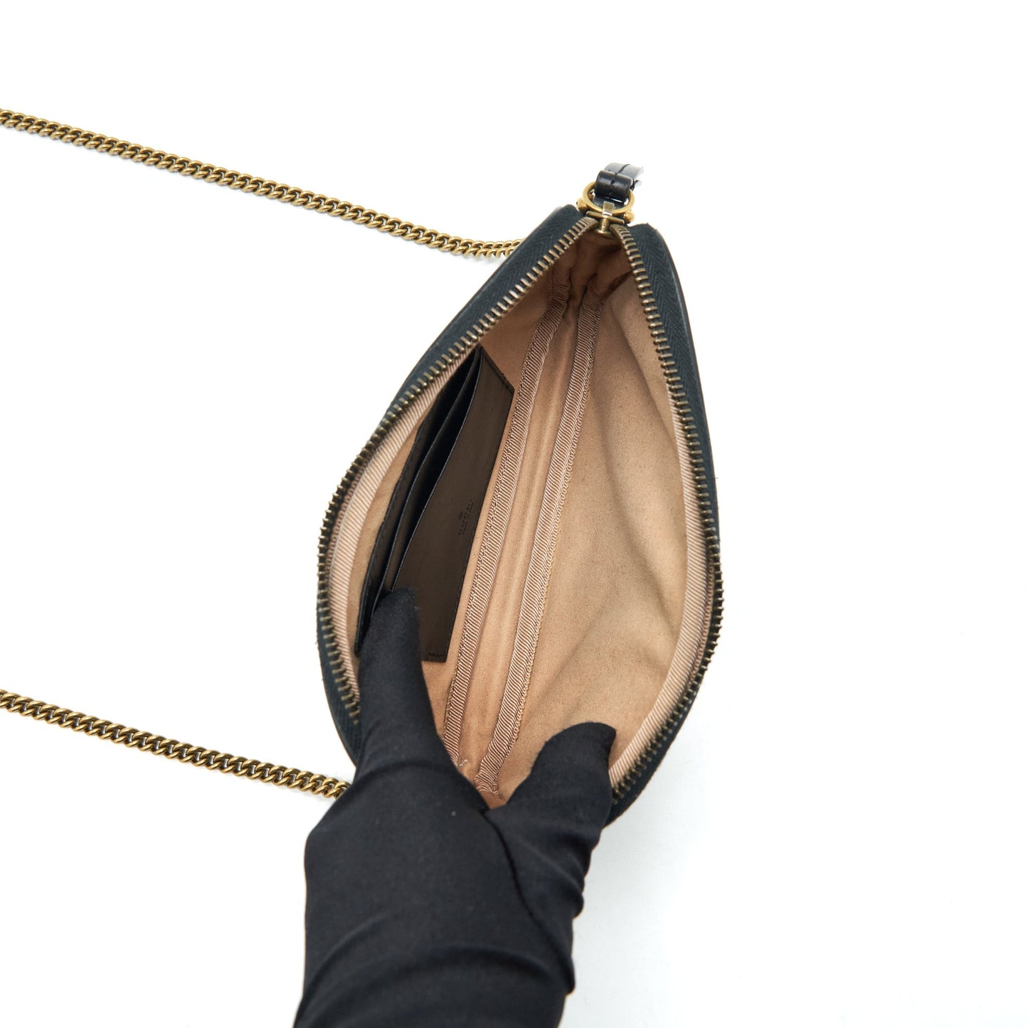 Gucci GG Marmont Small Pouch With Chains Black