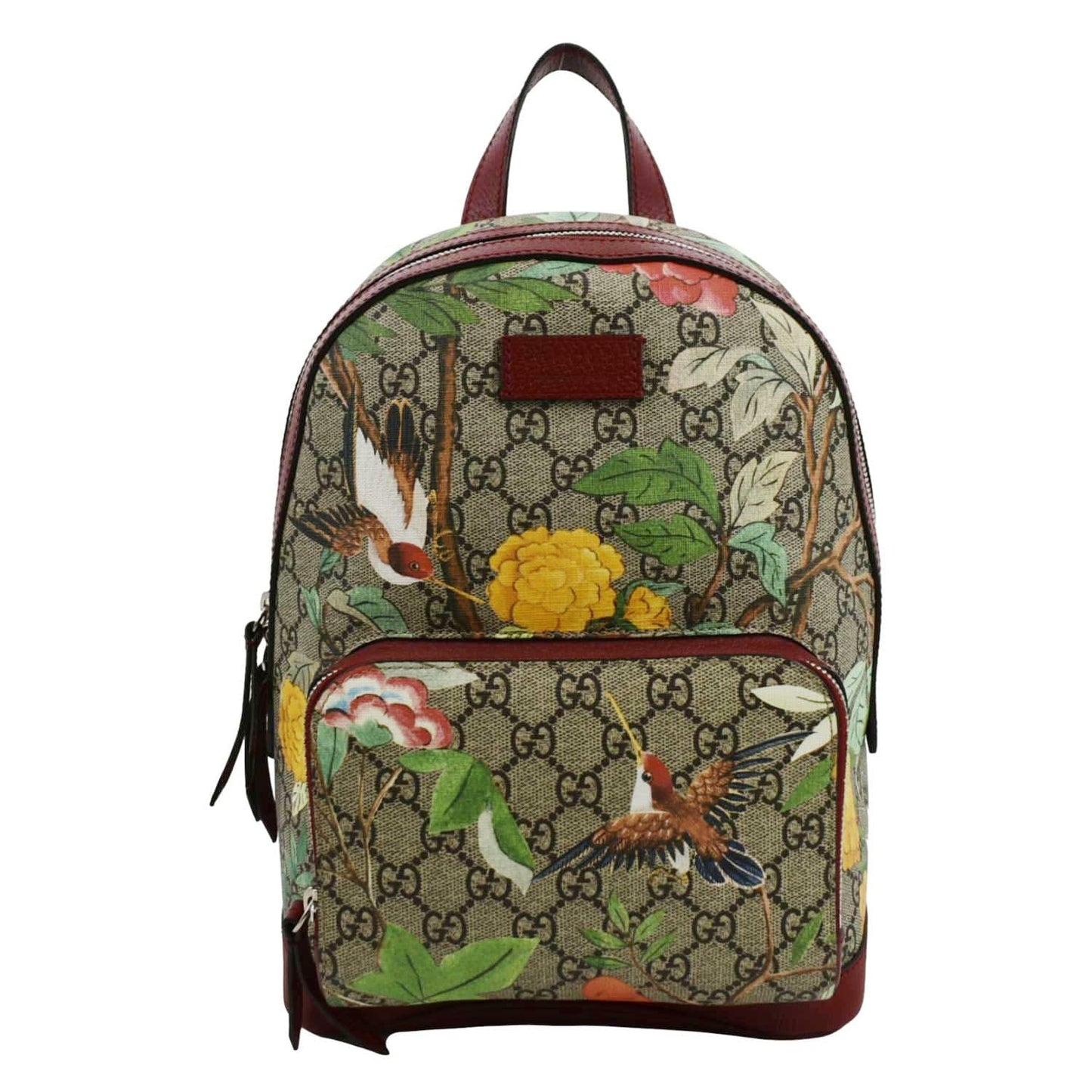 GUCCI Tian Print GG Supreme Monogram Canvas Backpack Beige 427042