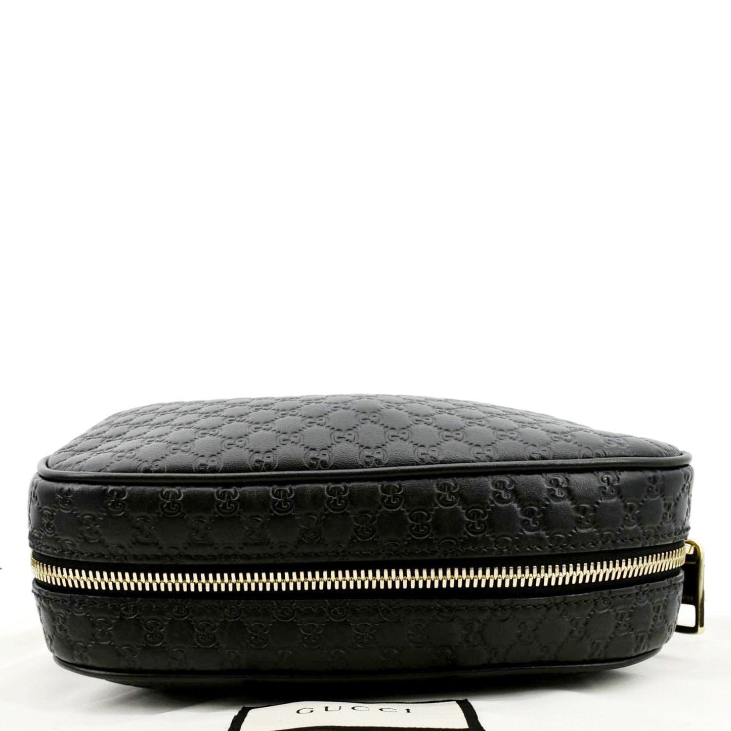 GUCCI Bree Mini GG Microguccissima Leather Crossbody Bag Black 449413