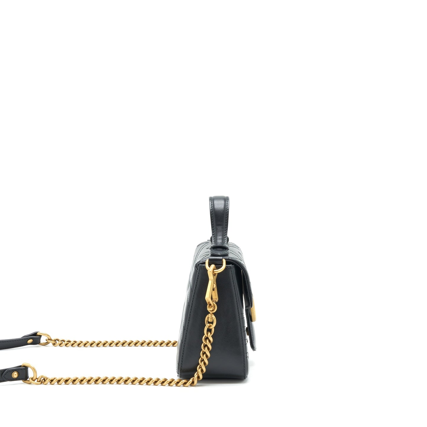 Gucci GG Marmont Mini Top Handle Bag Black
