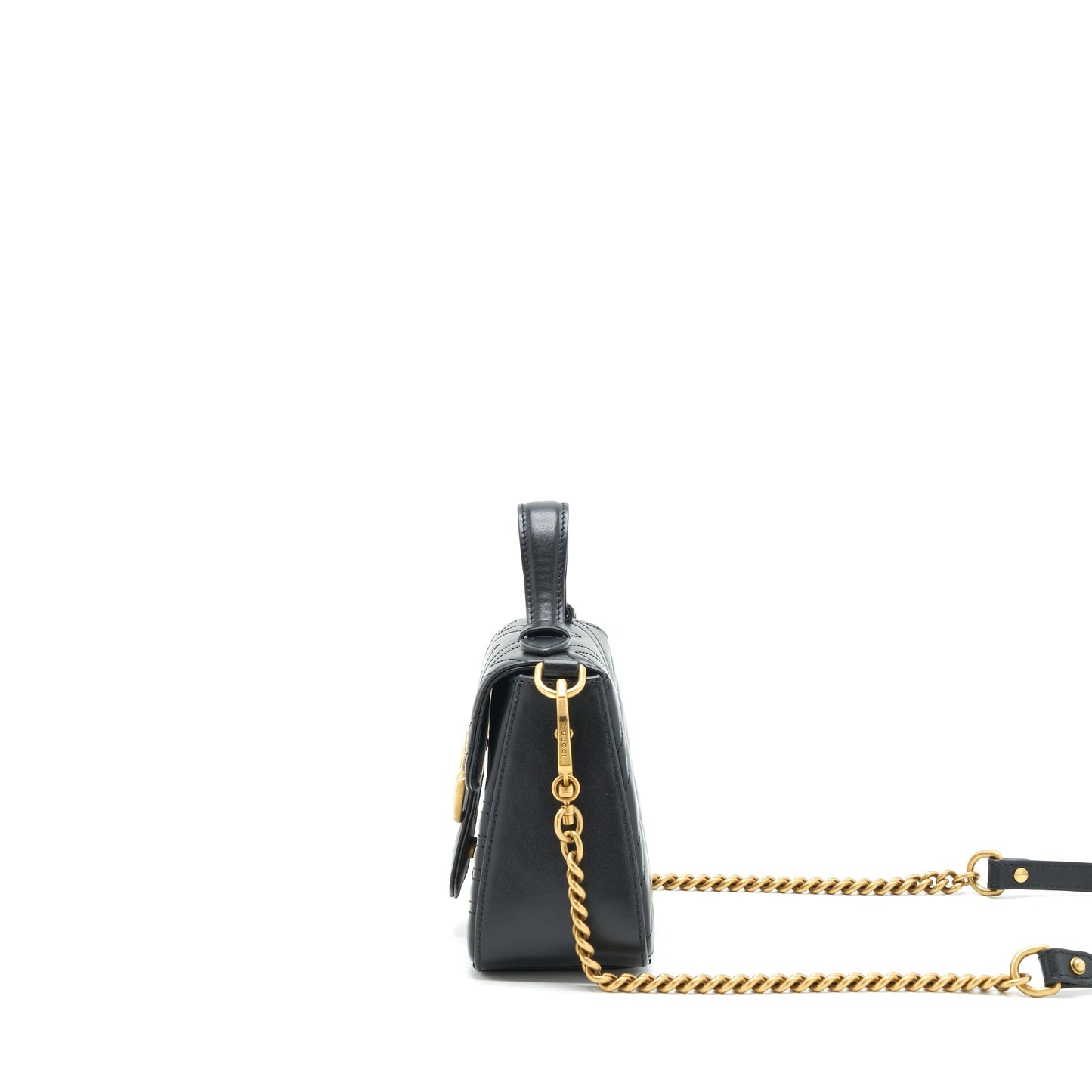 Gucci GG Marmont Mini Top Handle Bag Black