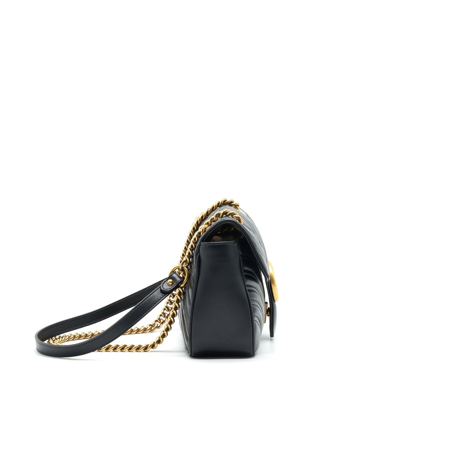 GUCCI GG MARMONT SMALL SHOULDER BAG BLACK