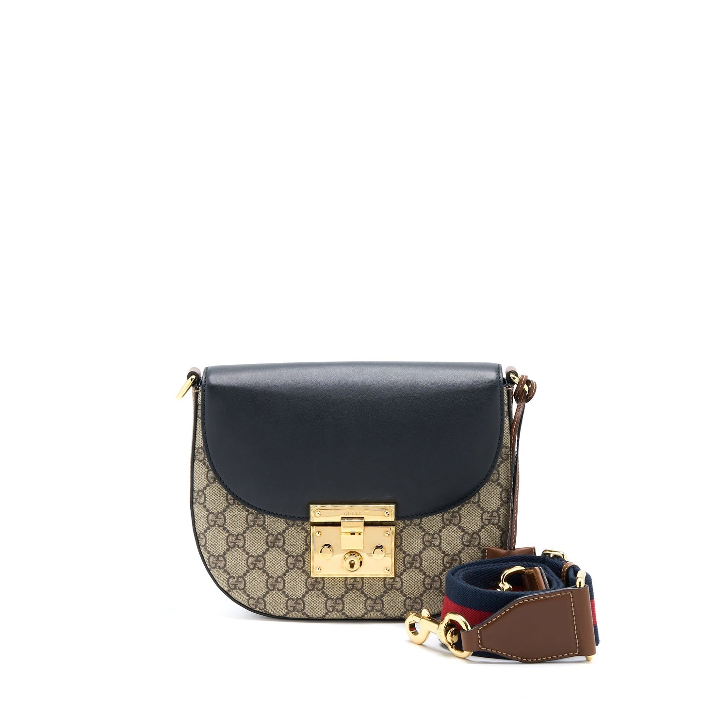 Gucci Web Padlock Crossbody Bag