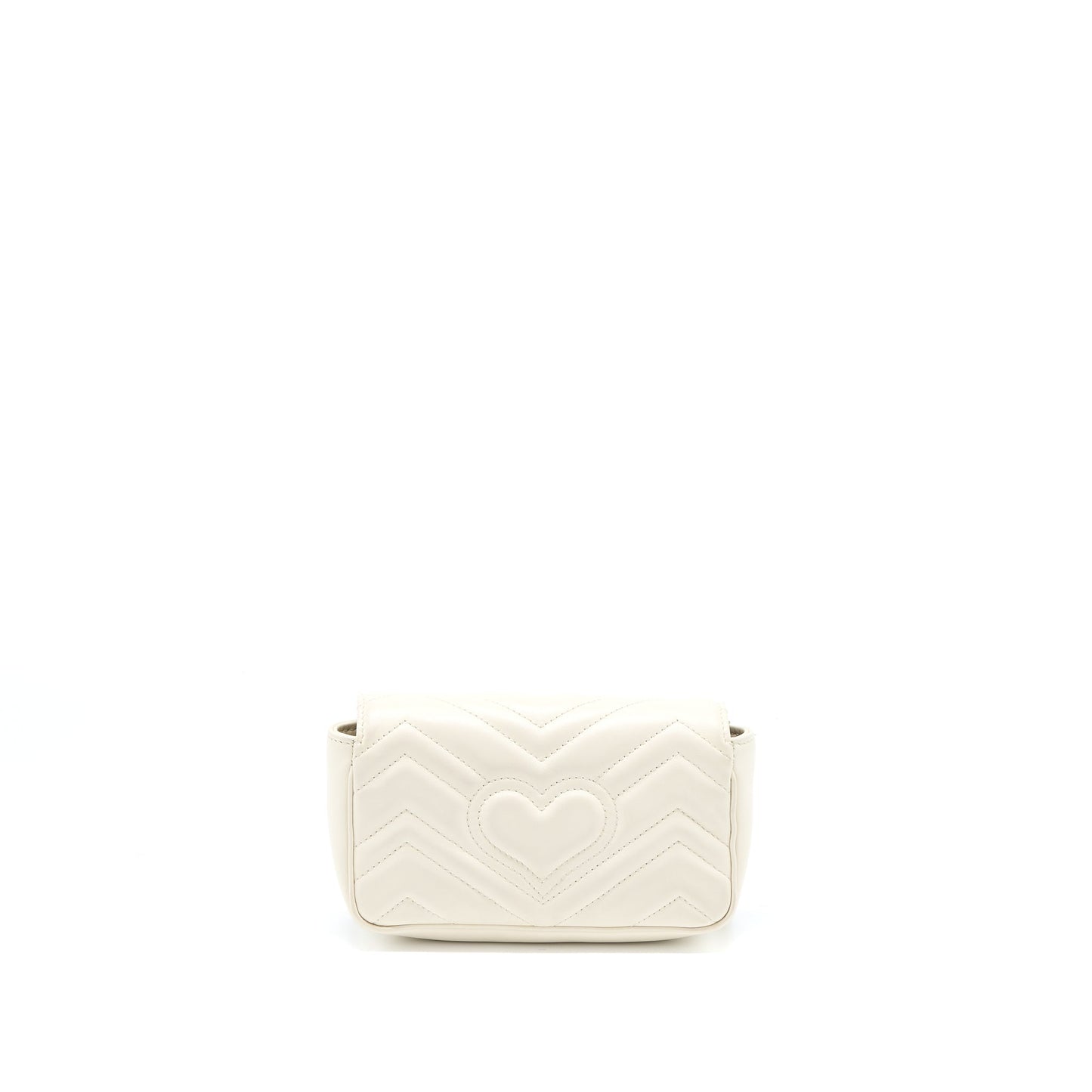 Gucci GG Marmont Super Mini Bag Matelass� White Brushed