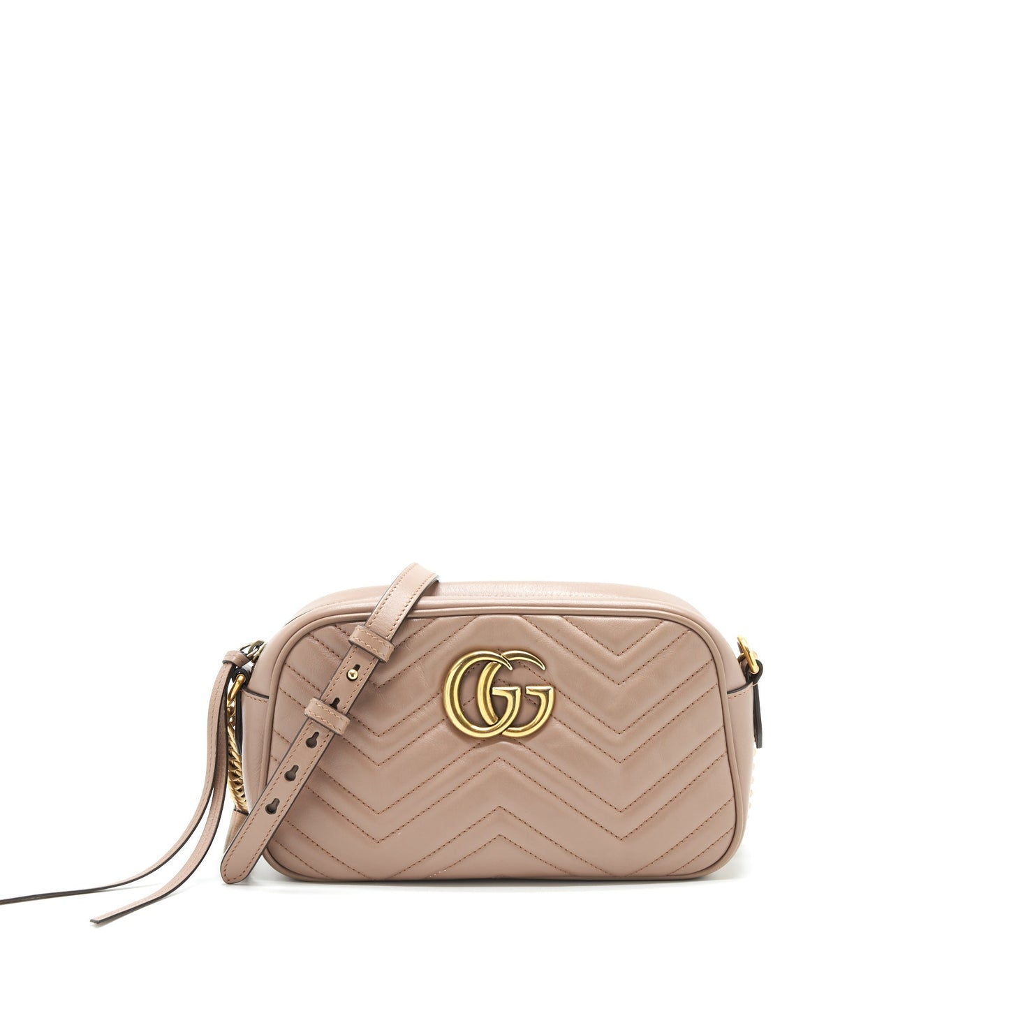 Gucci GG Marmont Small Matelasse Camera Bag Beige