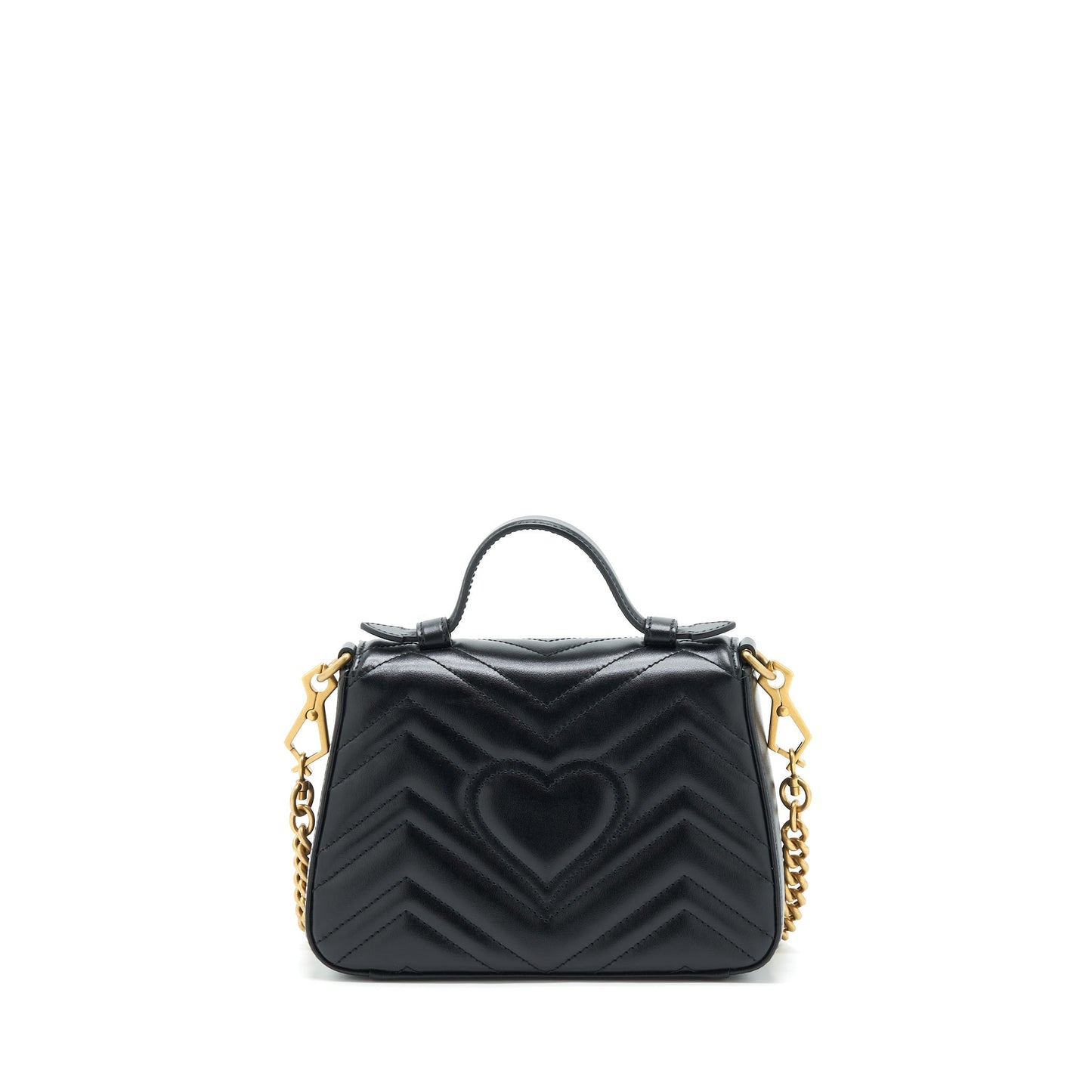 Gucci GG Marmont Mini Top Handle Bag Calfskin Black