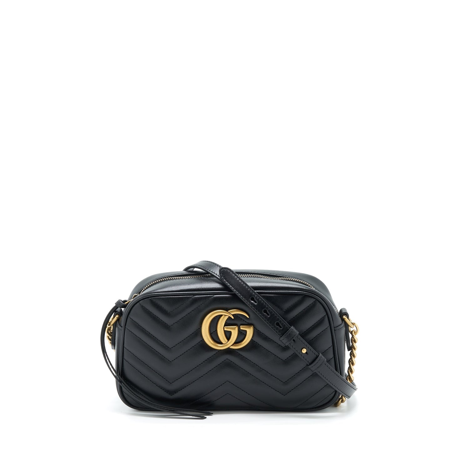 Gucci GG Marmont Small Matelasse Shoulder Bag Calfskin Black