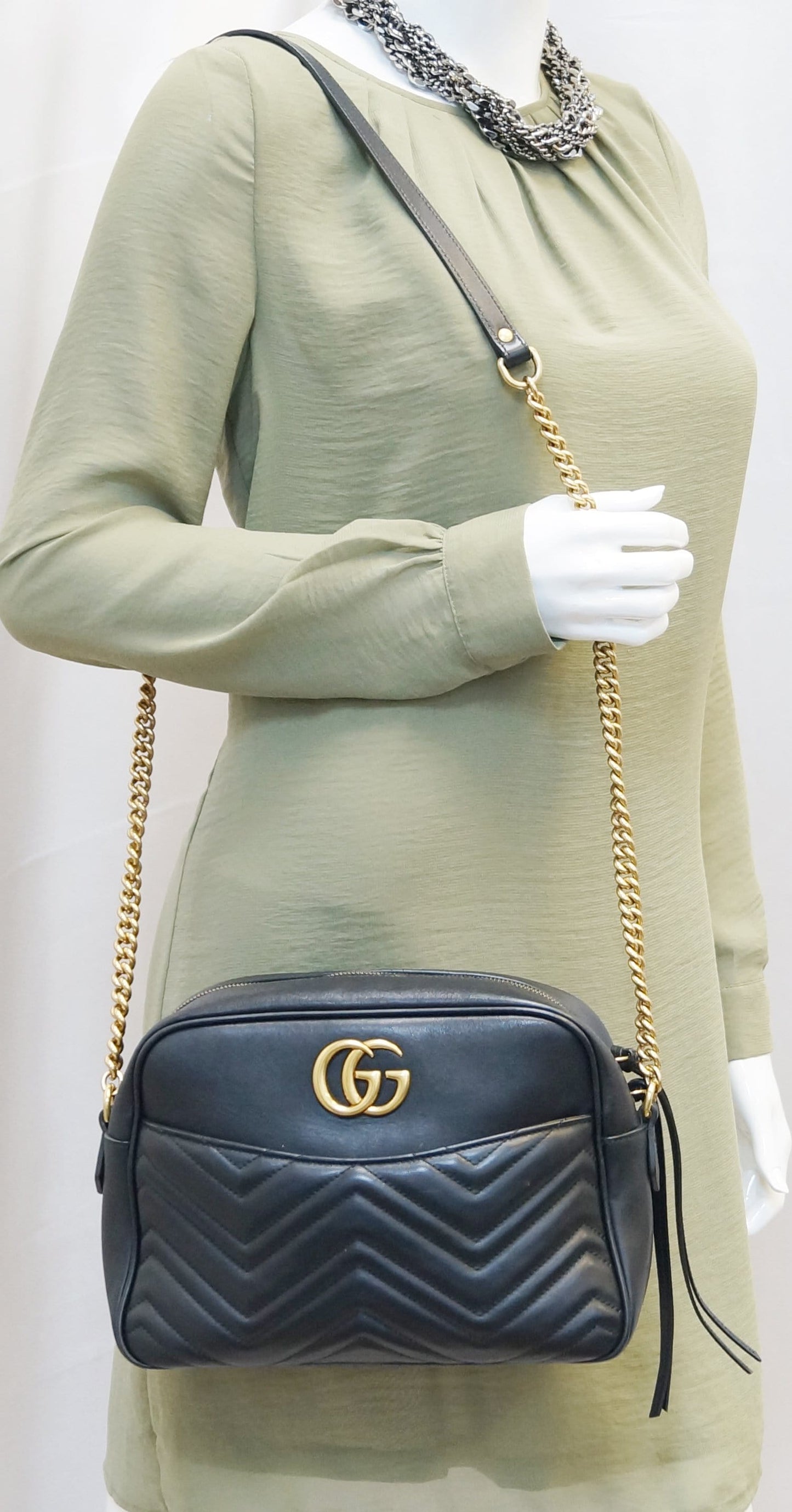 GUCCI GG Marmont Medium Matelasse Shoulder Crossbody Bag 443499
