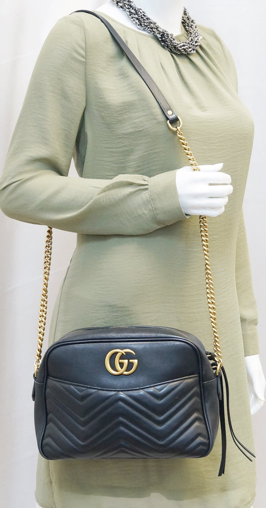 GUCCI GG Marmont Medium Matelasse Shoulder Crossbody Bag 443499