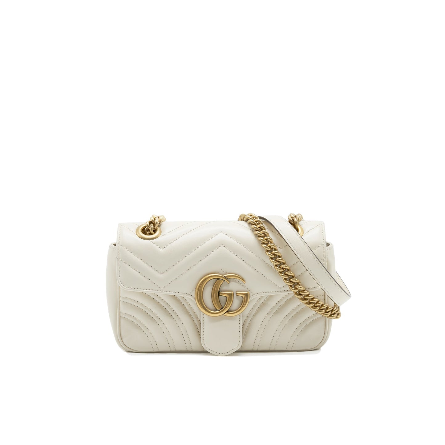 GUCCI GG MINI MARMONT CREAM WHITE