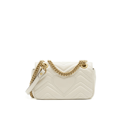 GUCCI GG MINI MARMONT CREAM WHITE