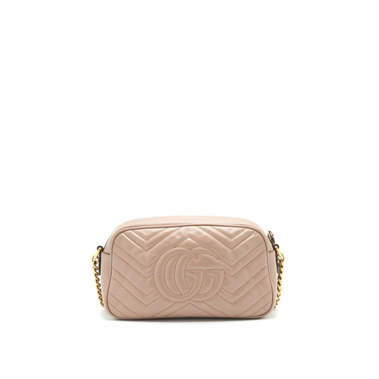 Gucci GG Marmont Small Matelasse Shoulder Bag in Beige