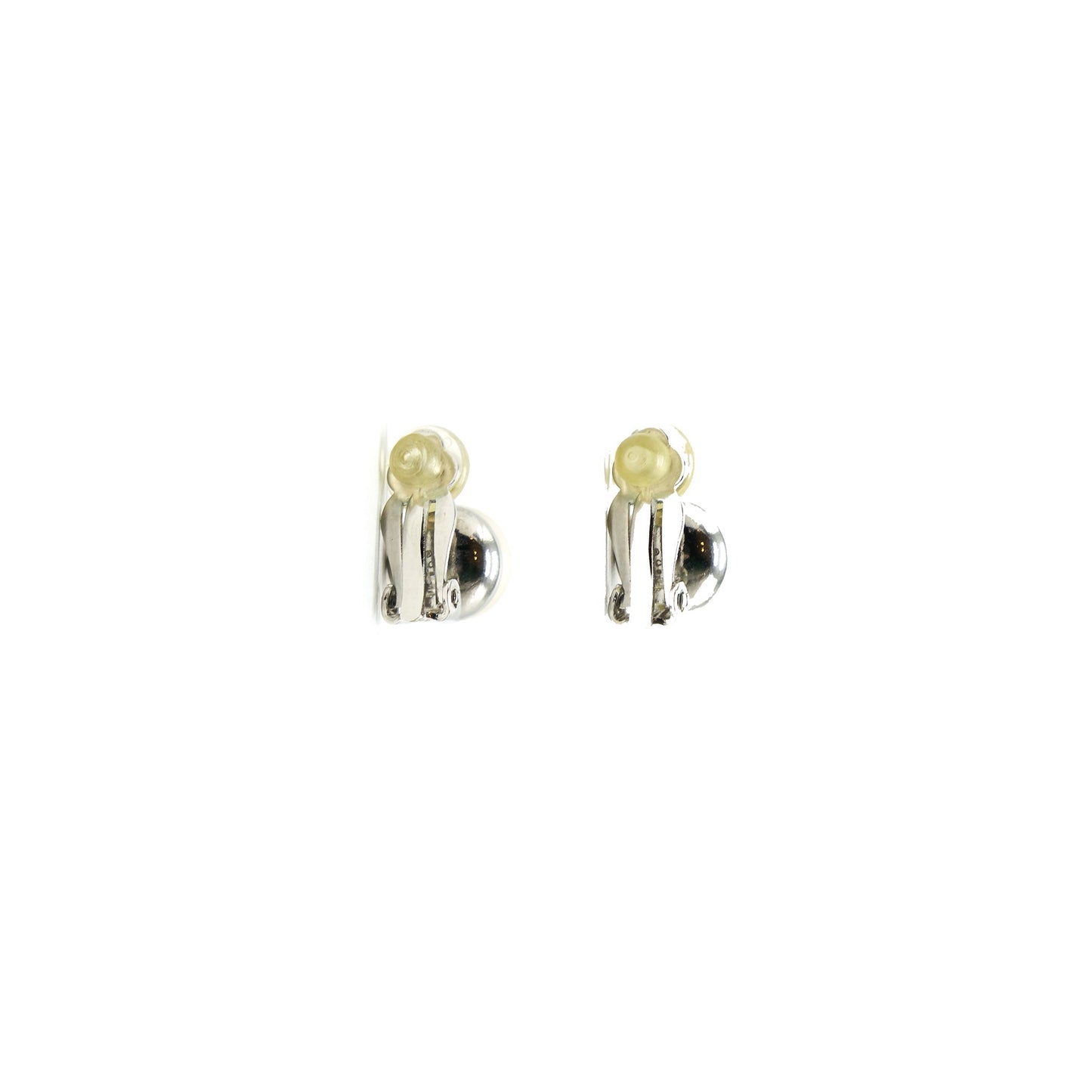 GUCCI GG Pearl with White Crystal Clip Earrings