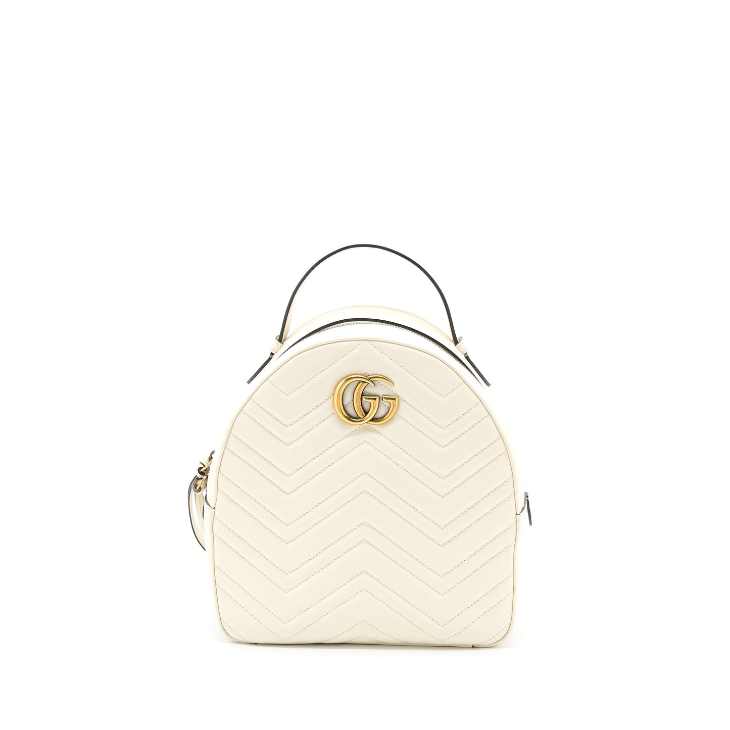 Gucci GG Marmont Backpack Calfskin White
