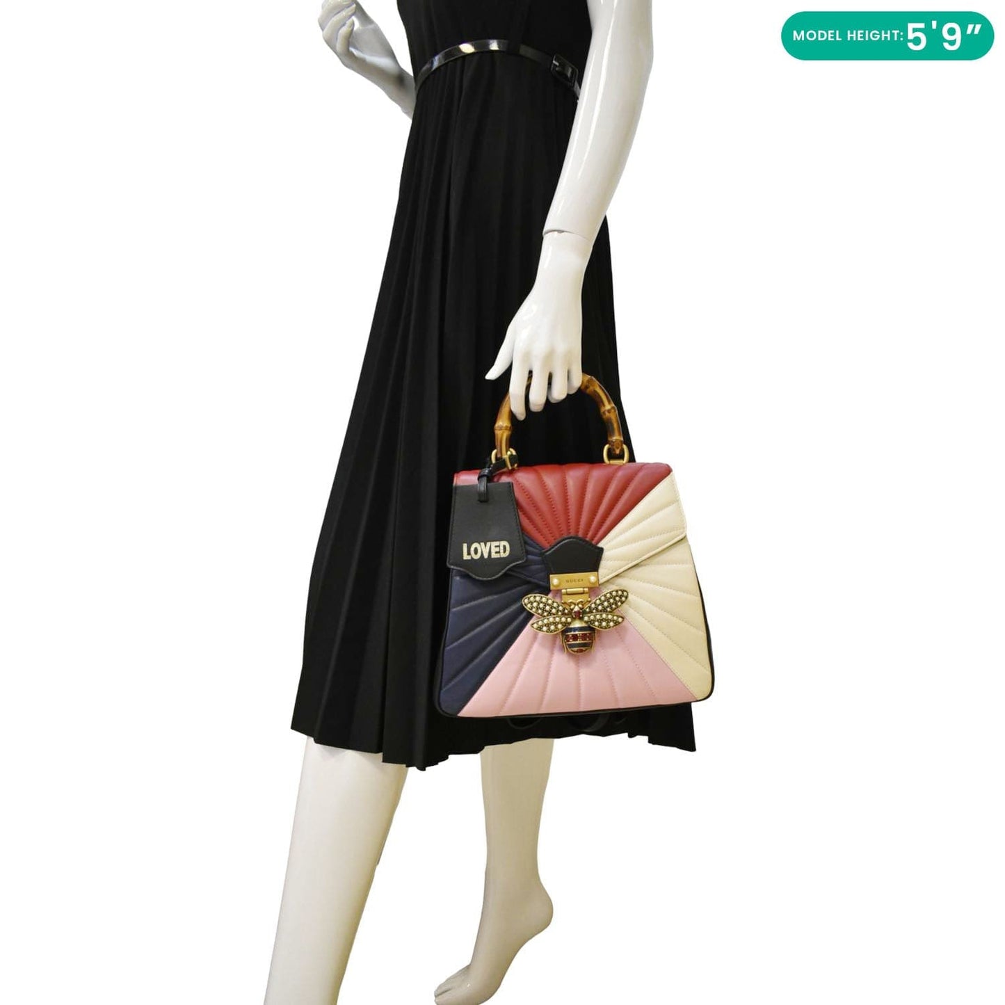 GUCCI Queen Margaret Quilted Leather Bee Backpack Multicolor 476664