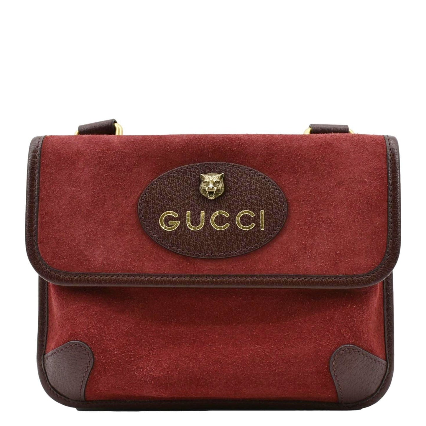 GUCCI Neo Vintage Suede Crossbody Bag Red 501050