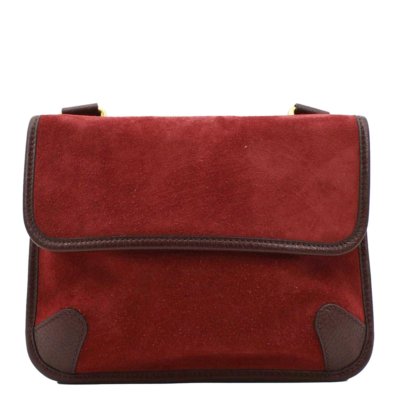 GUCCI Neo Vintage Suede Crossbody Bag Red 501050