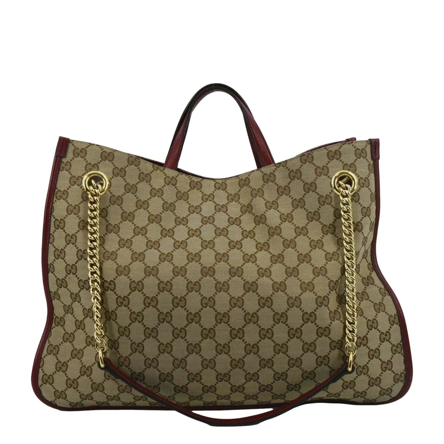 GUCCI Large Horsebit 1955 GG Supreme Canvas Shoulder Bag Red 623695