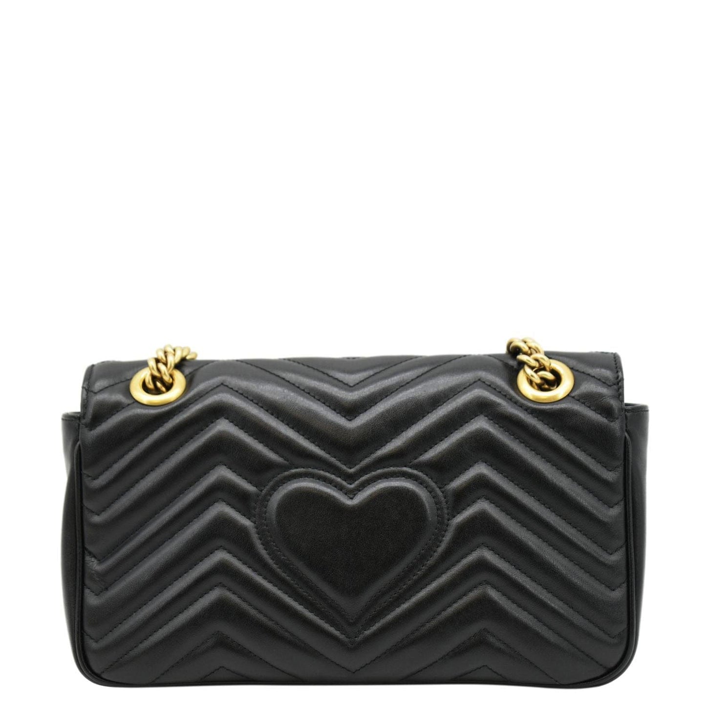 GUCCI GG Marmont Small Matelasse Leather Crossbody Bag Black 443497