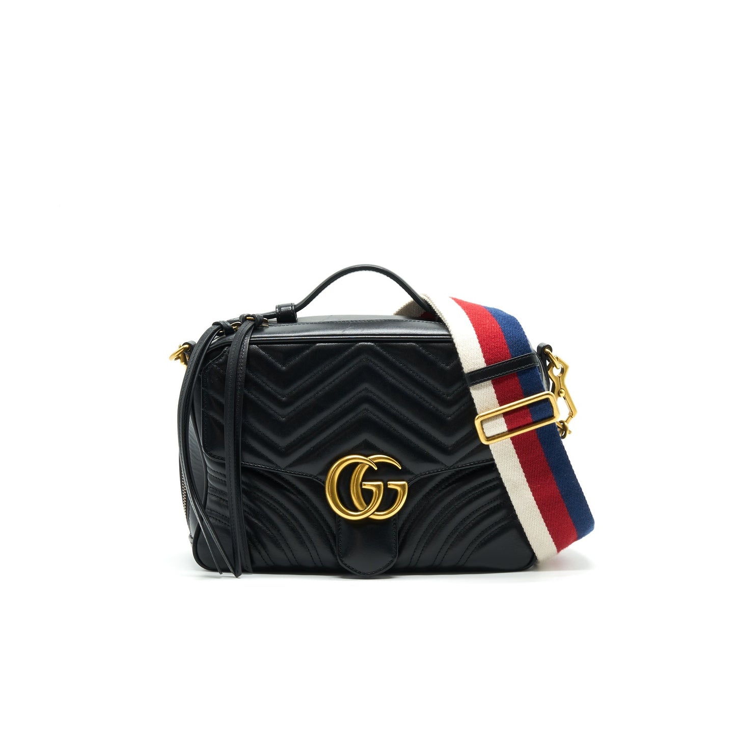 GUCCI GG MARMONT MATELASS� SHOULDER BAG BLACK