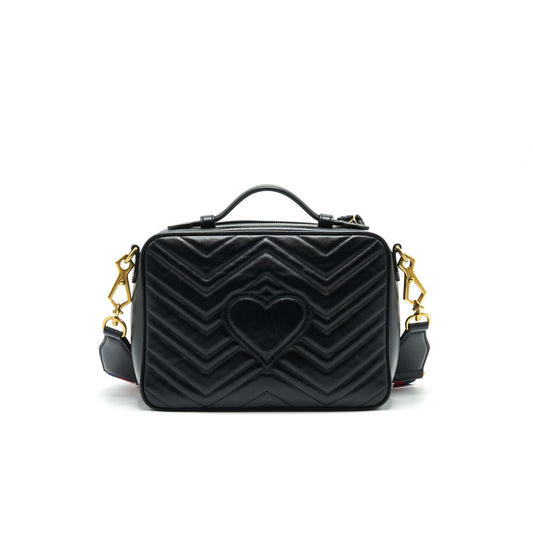 GUCCI GG MARMONT MATELASS� SHOULDER BAG BLACK