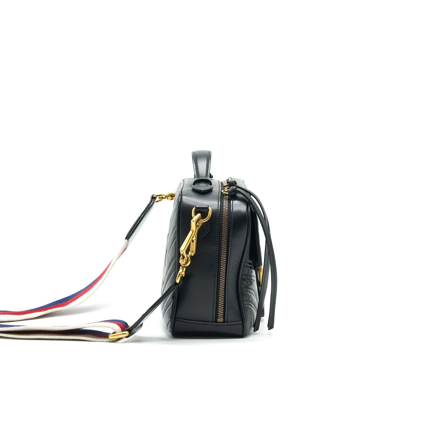 GUCCI GG MARMONT MATELASS� SHOULDER BAG BLACK