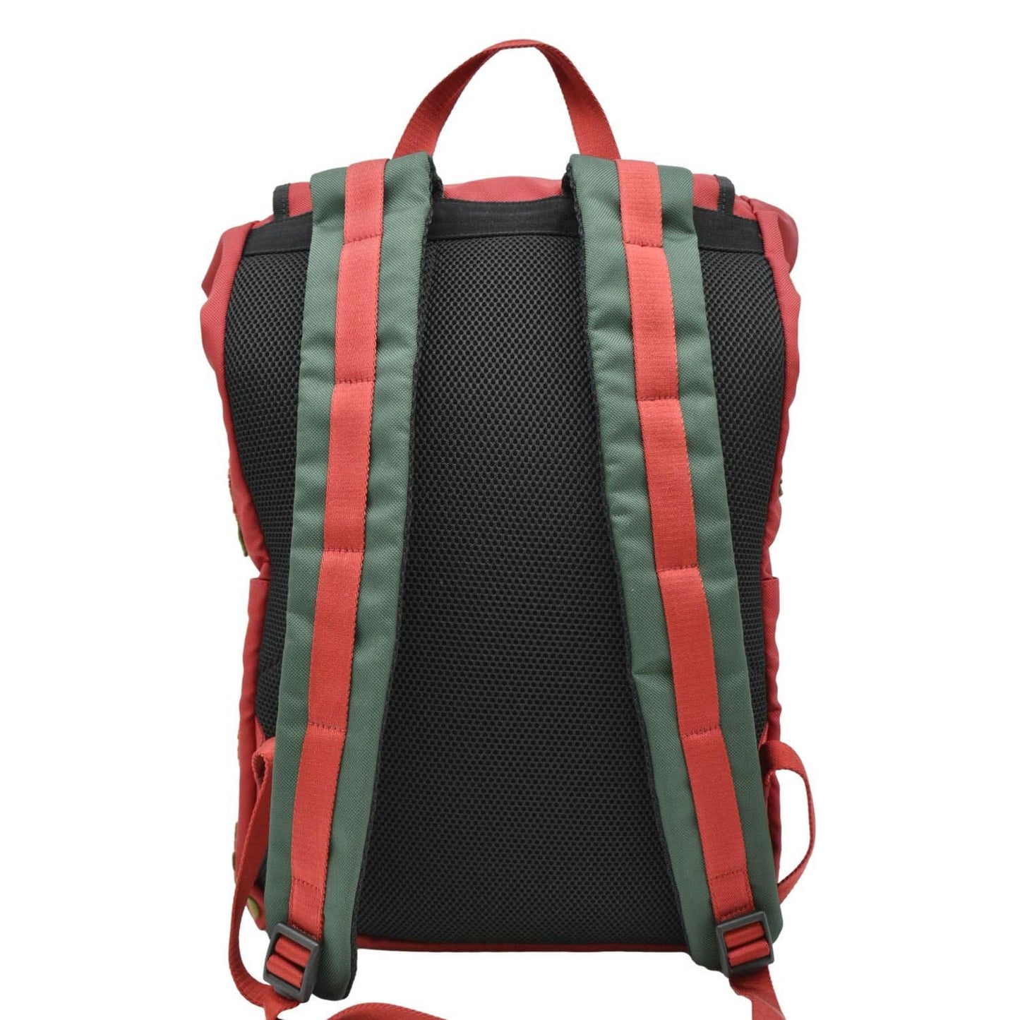 GUCCI Techno Embroidered Canvas Web Backpack Bag Red  450982