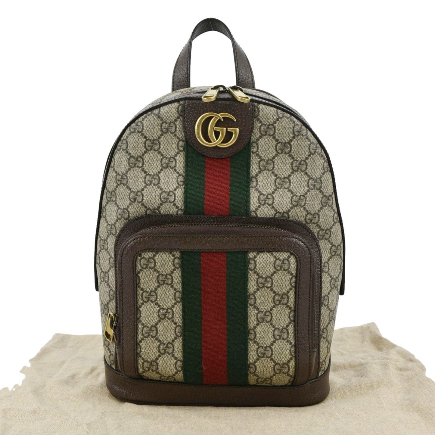 GUCCI Ophidia Small GG Supreme Canvas Backpack Beige 547965