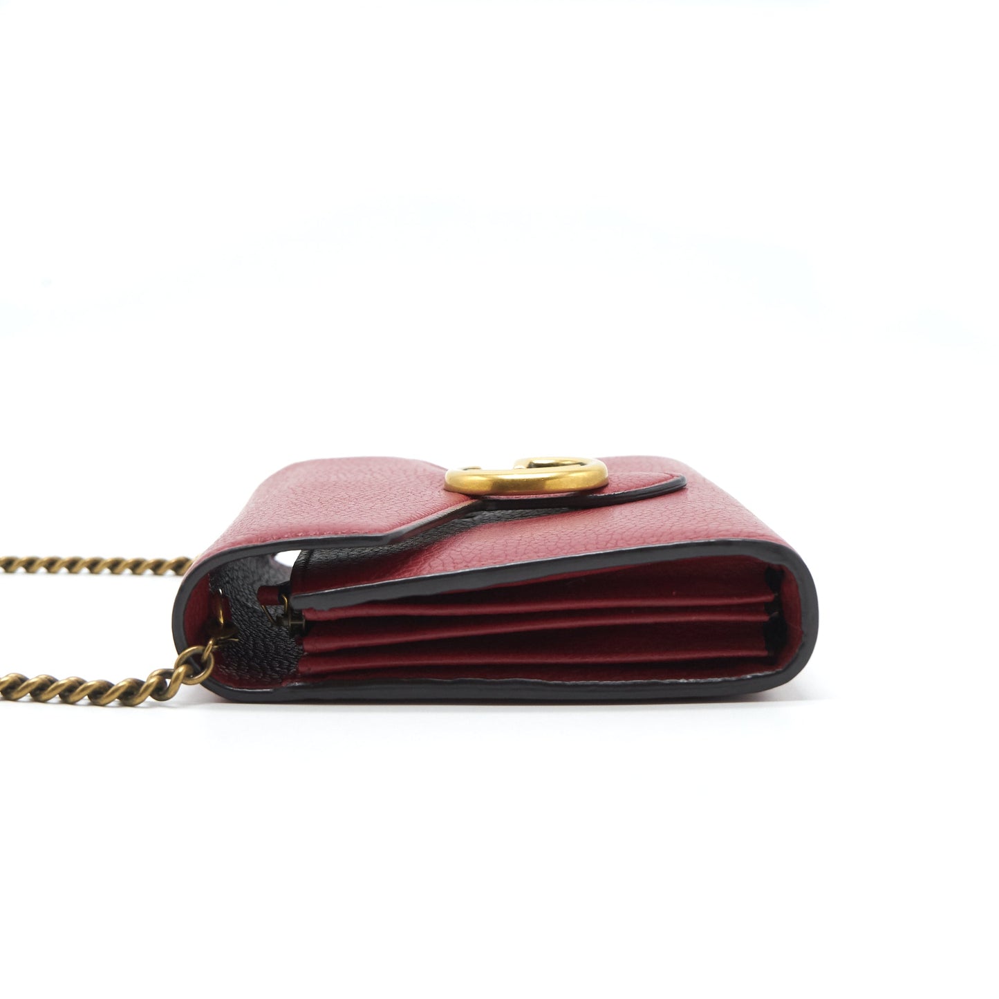 Gucci GG marmont Wallet on Chain Red