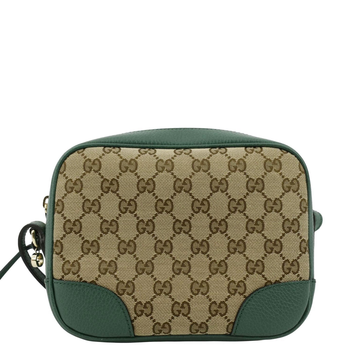 GUCCI Bree GG Canvas Leather Crossbody Bag Green 449413