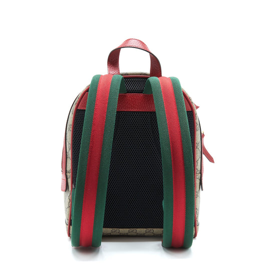 Gucci Cat Print GG Supreme Backpack Pink/Red/Multicolour