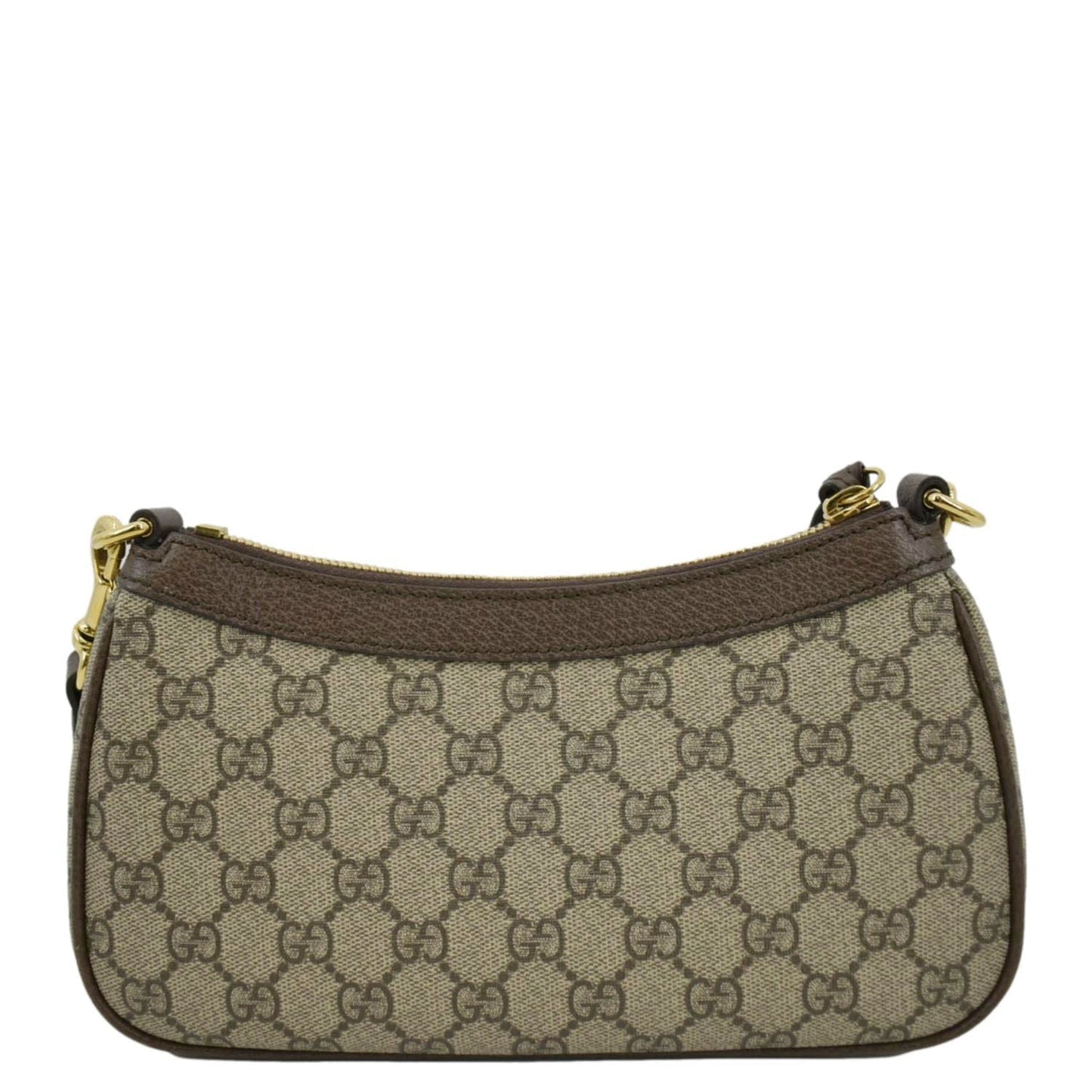 GUCCI Ophidia Web Small GG Supreme Canvas Shoulder Bag Beige 735132