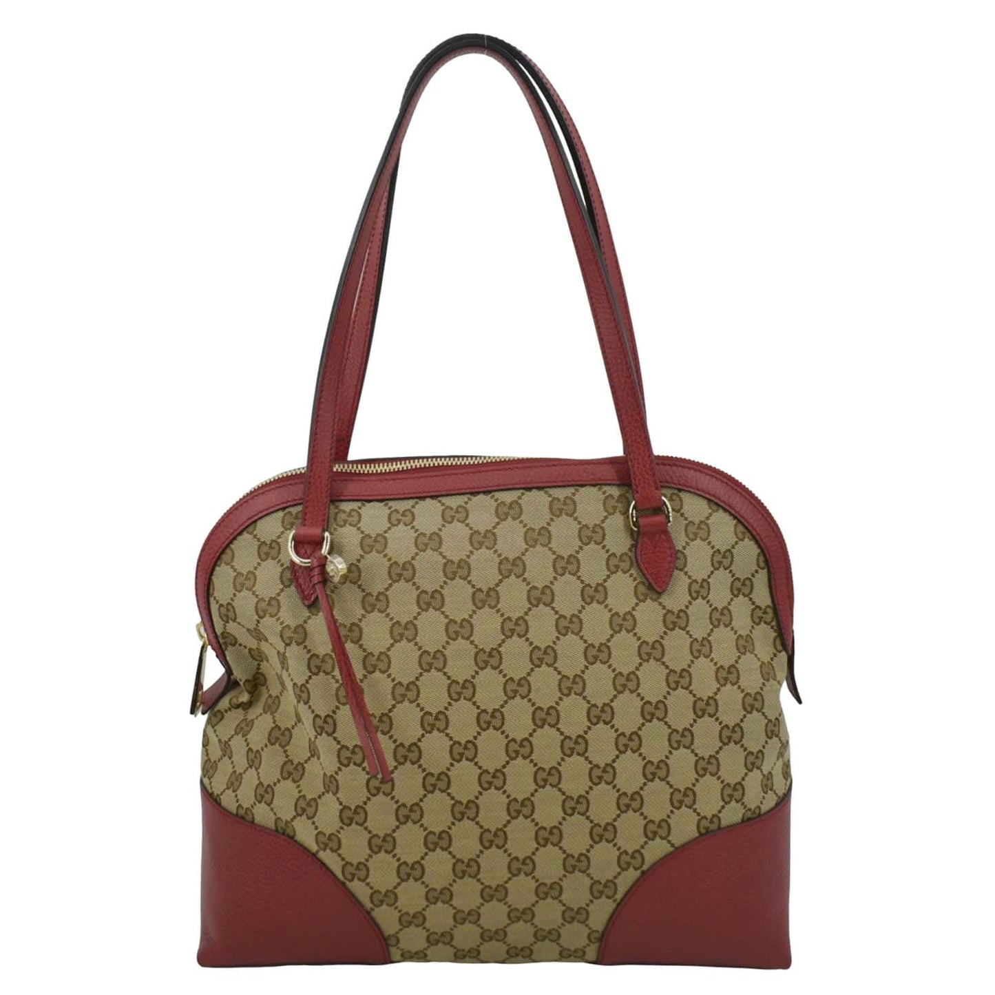 GUCCI Bree Dome GG Canvas Shoulder Bag Beige 449243