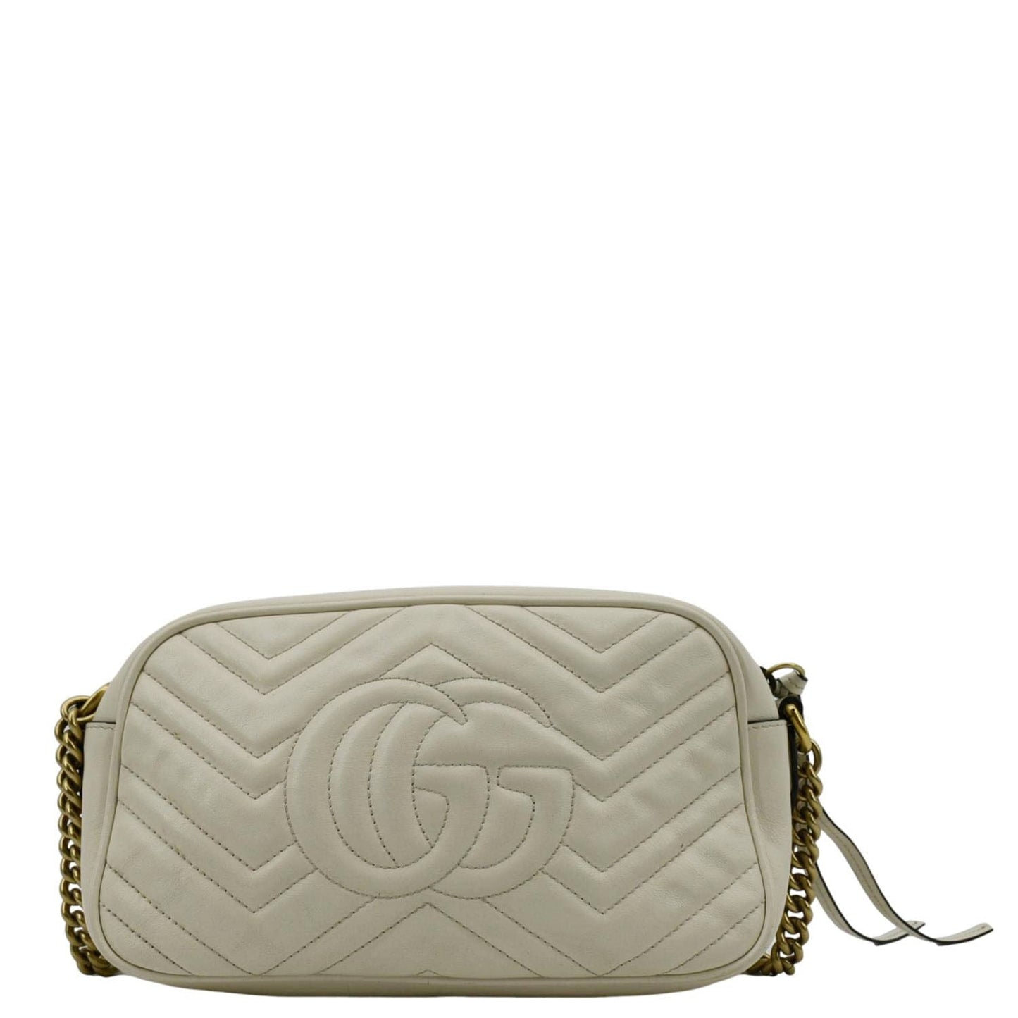 GUCCI GG Marmont Matelasse Leather Crossbody Bag Off White 447632