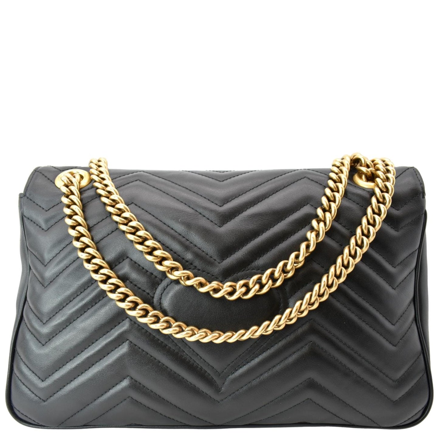 GUCCI GG Marmont Medium Matelasse Shoulder Bag Black 443496