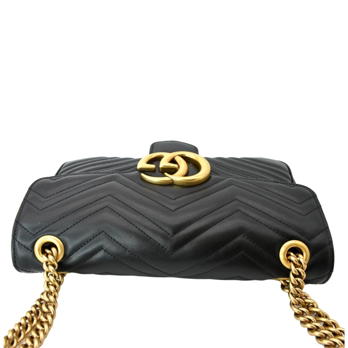 GUCCI GG Marmont Medium Matelasse Shoulder Bag Black 443496