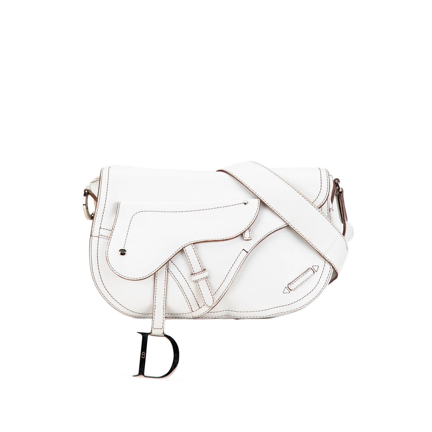 Dior Calfskin Double Saddle Crossbody