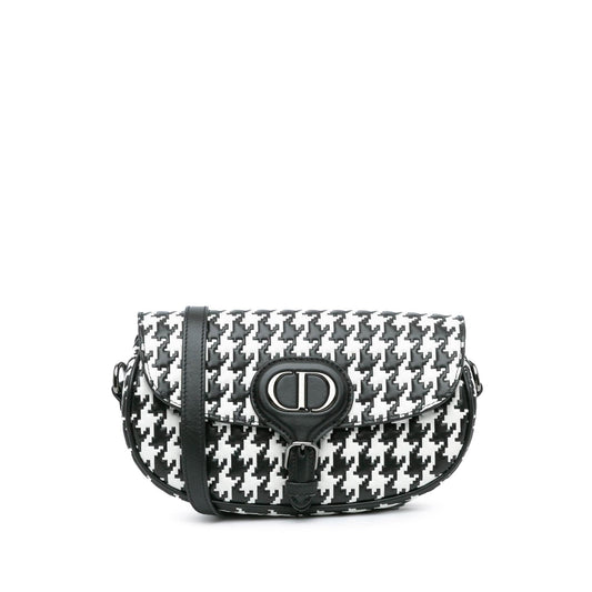 Dior Embossed Calfskin Houndstooth Bobby East West Crossbody