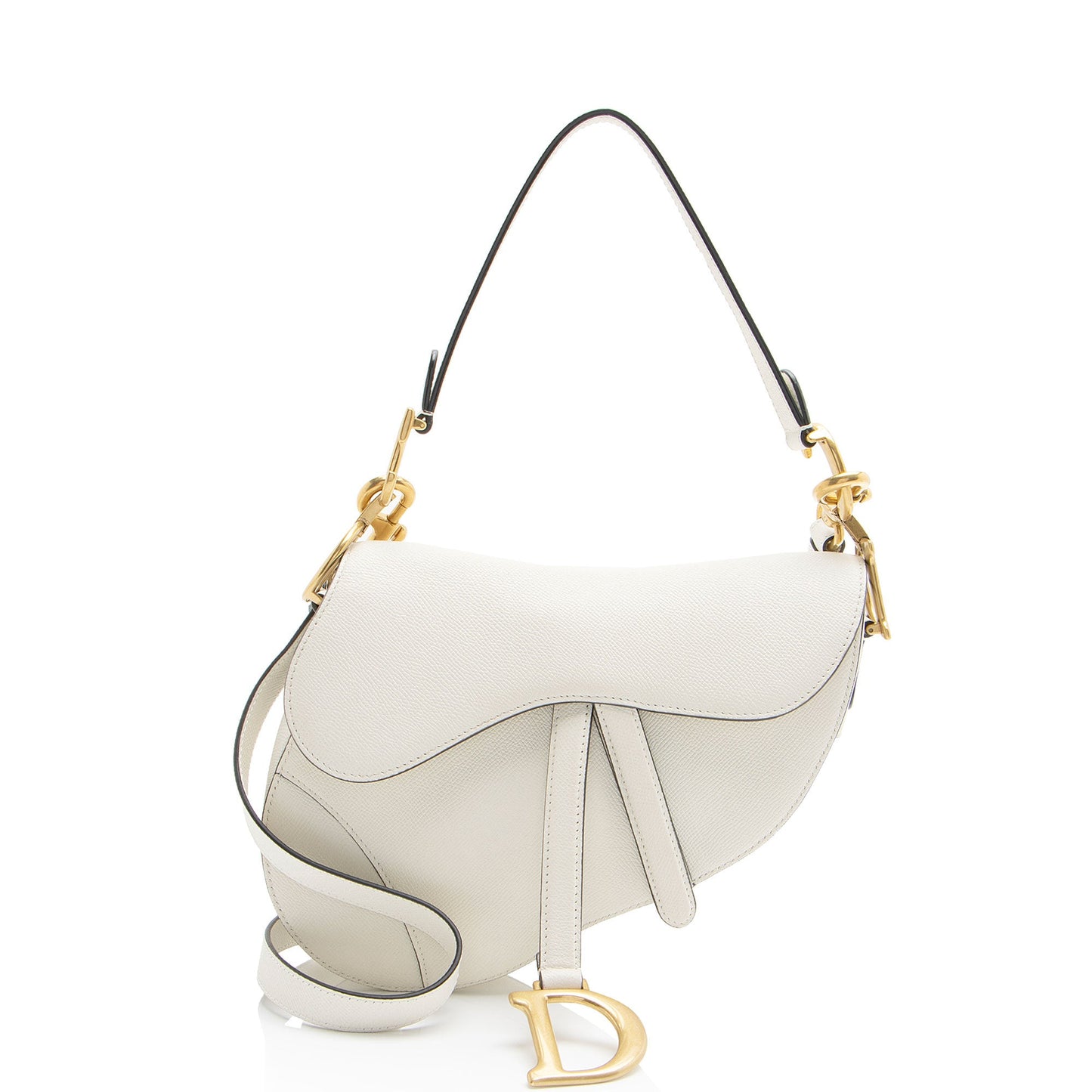 Dior Grained Calfskin Saddle Dual Strap Crossbody (SHF-vqP4ME)