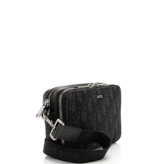 Dior Oblique Double Zipped Pouch Crossbody