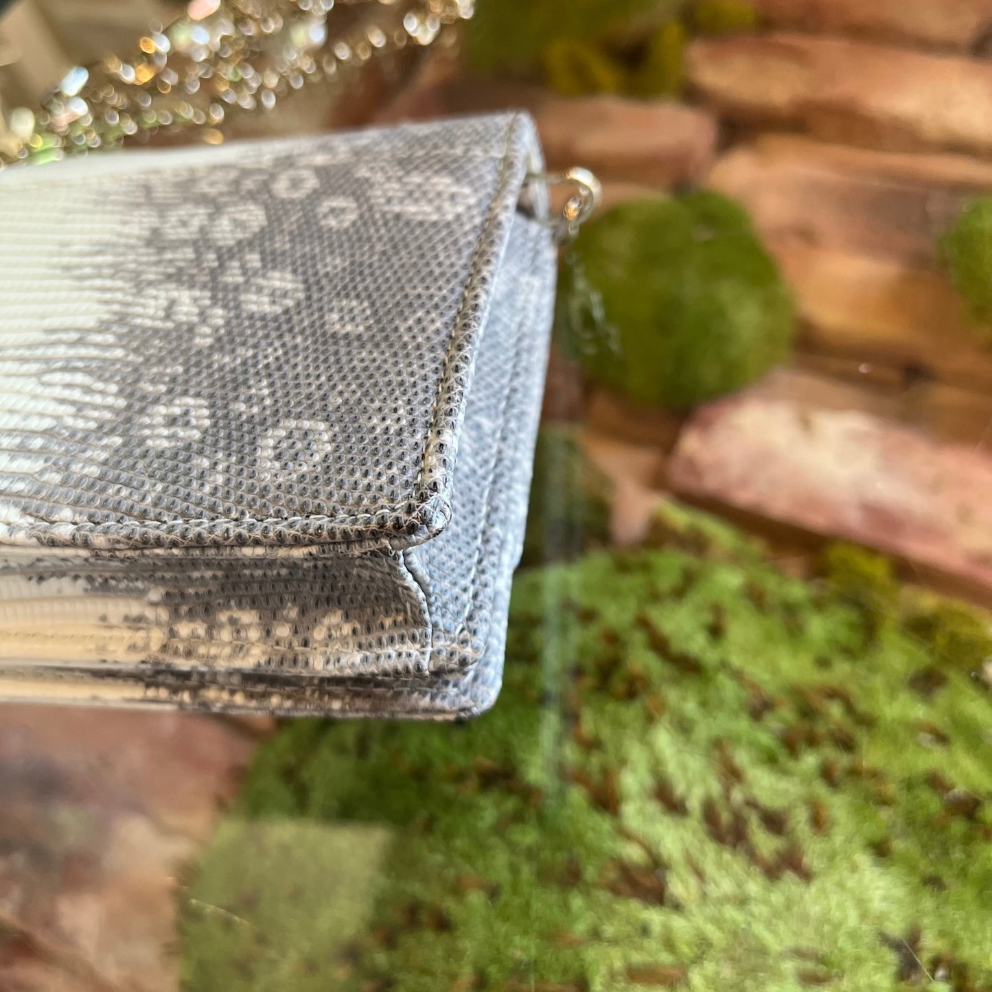 DIOR Or My Dior Mini Lizard Embossed Shoulder Bag