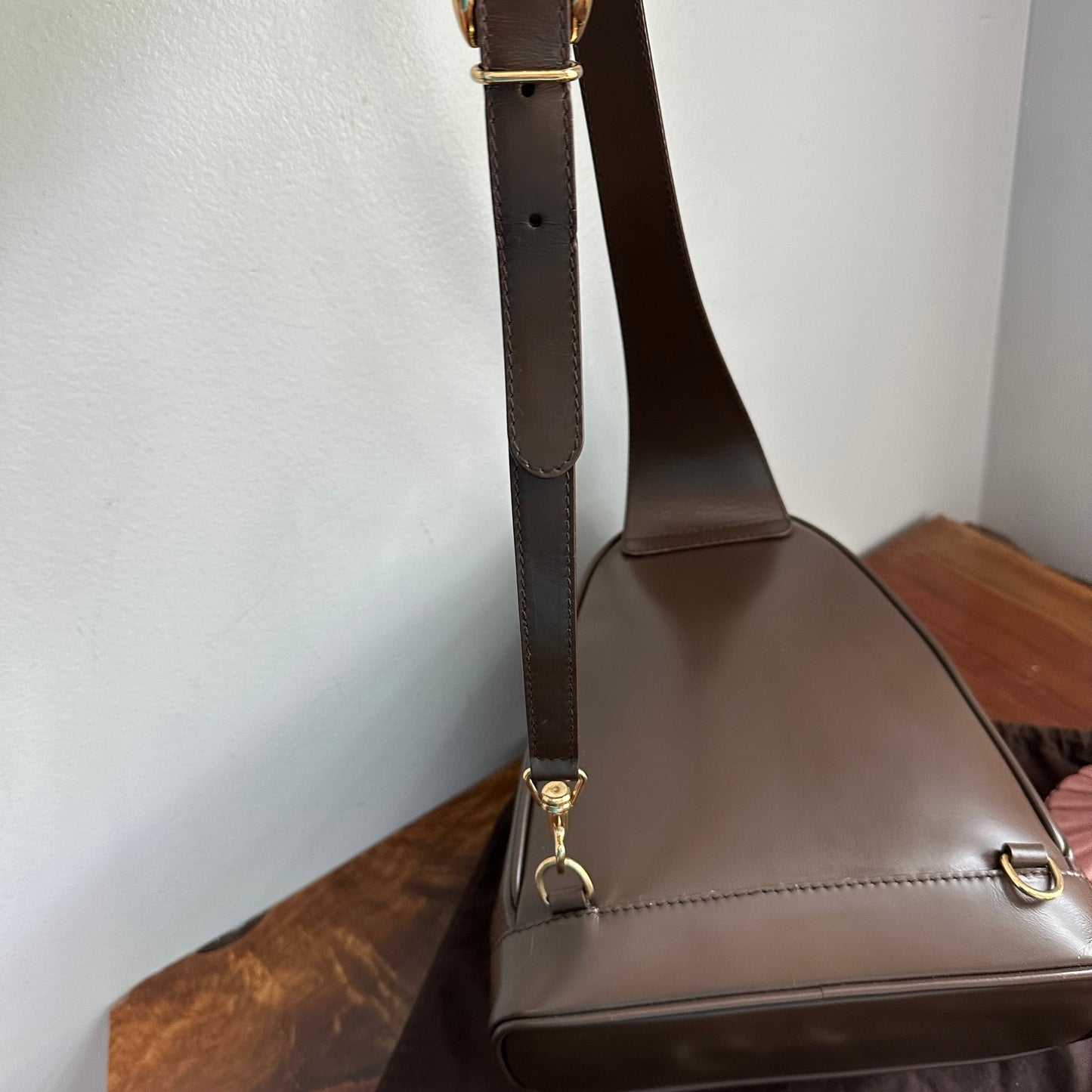 The Loon -Orvis bags Gucci Sling/Backpack in Brown Patent Leather