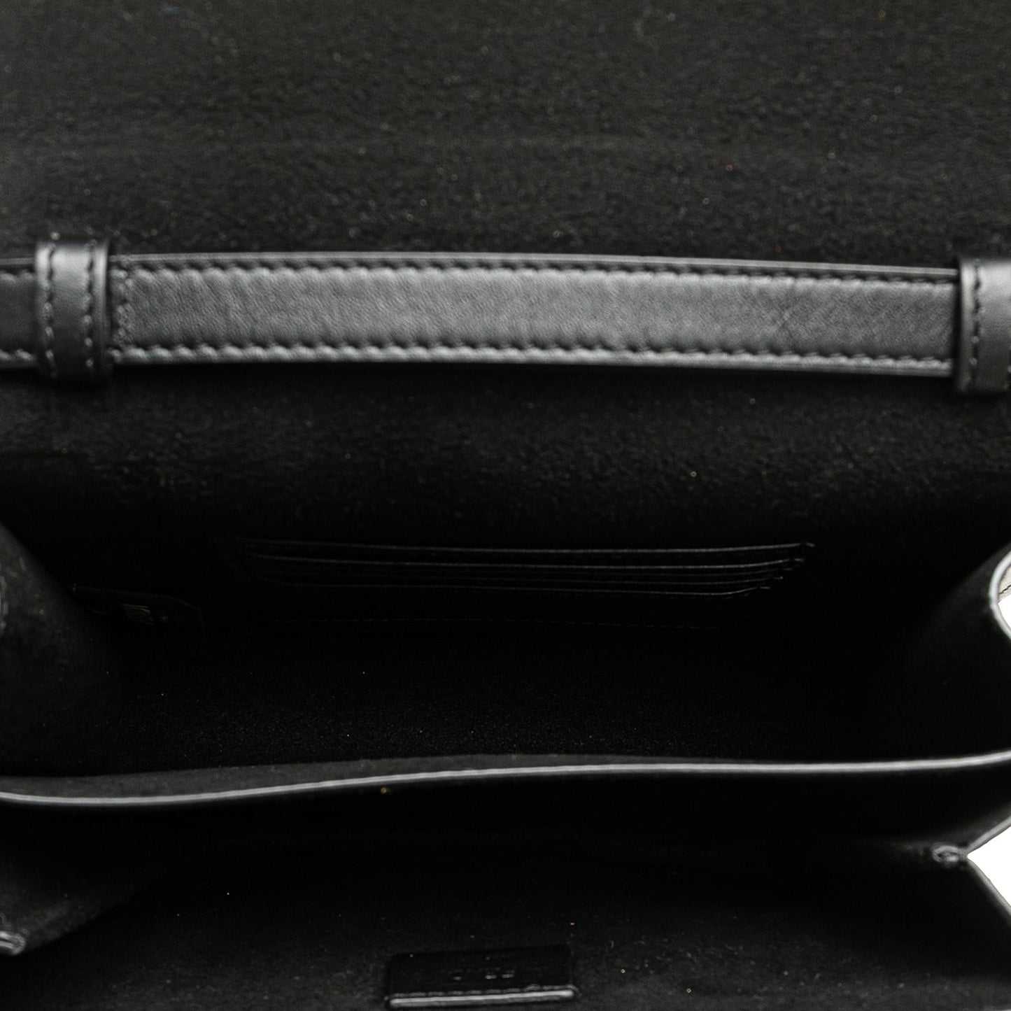 Fendi Leather Crystal Fab Crossbody