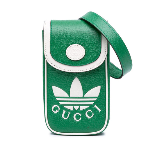 Gucci Adidas Leather Phone Case Crossbody