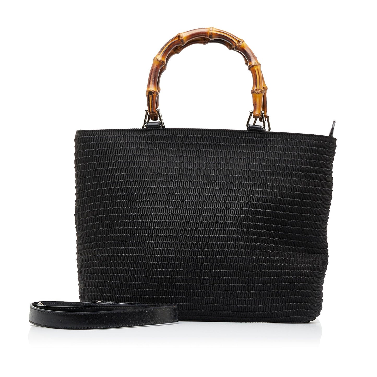 Gucci Bamboo Canvas Satchel (SHG-FgYljs)